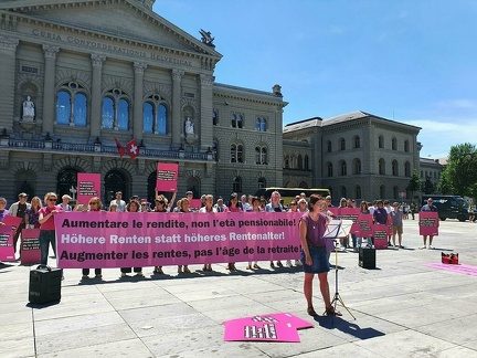 Aktion auf dem Bundesplatz | Action sur la place fédérale