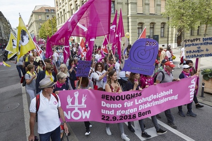 Bern 22.9.2018. Honorarfreie Nutzung für die redaktionelle Nutzung im Zusammenhang mit der Berichterstattung zu dieser Demo gestattet. Weitergehende Nutzung nur nach Absprache.