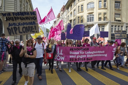 Bern 22.9.2018. Honorarfreie Nutzung für die redaktionelle Nutzung im Zusammenhang mit der Berichterstattung zu dieser Demo gestattet. Weitergehende Nutzung nur nach Absprache.