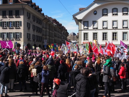  8. März 2018  Internationaler Frauenkampftag - Demo auf dem Waisenhausplatz in Bern