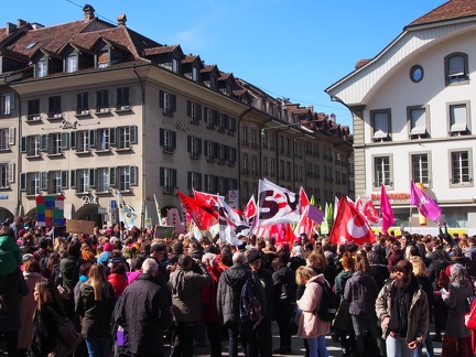  8. März 2018  Internationaler Frauenkampftag - Demo auf dem Waisenhausplatz in Bern