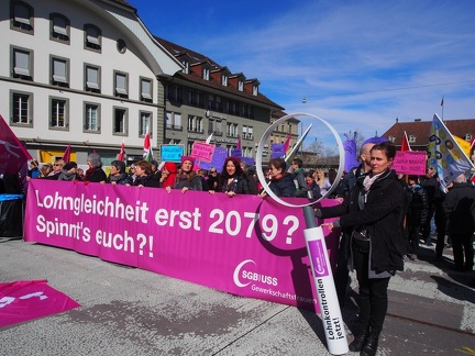  8. März 2018  Internationaler Frauenkampftag - Demo auf dem Waisenhausplatz in Bern
